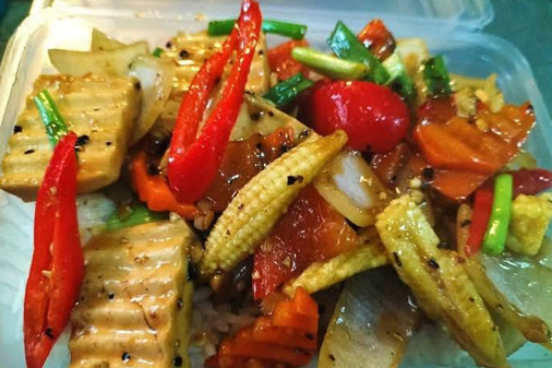 Stir Fried Black Pepper Tofu
